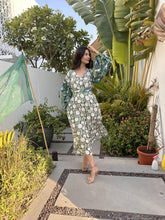 LEAFY LUXE KAFTAN DRESS
