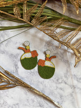 GREEN COCKTAIL EARRINGS