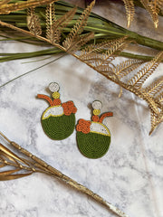 GREEN COCKTAIL EARRINGS
