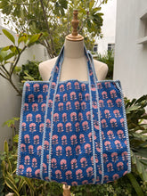 BLU COTTON TOTE BAG