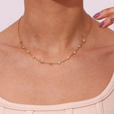 ZIRCONIA FLOWER NECKLACE