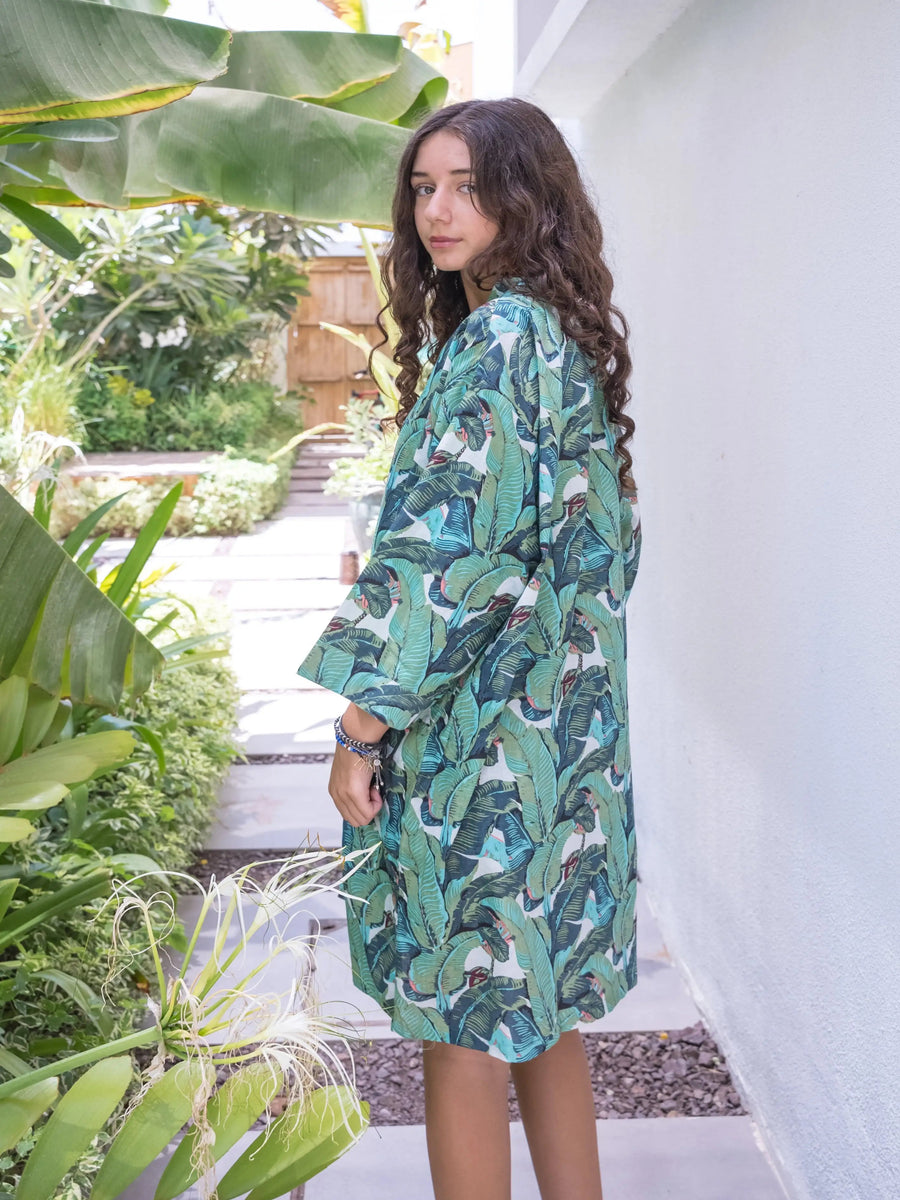 LEAFY OASIS KIMONO_ROBE