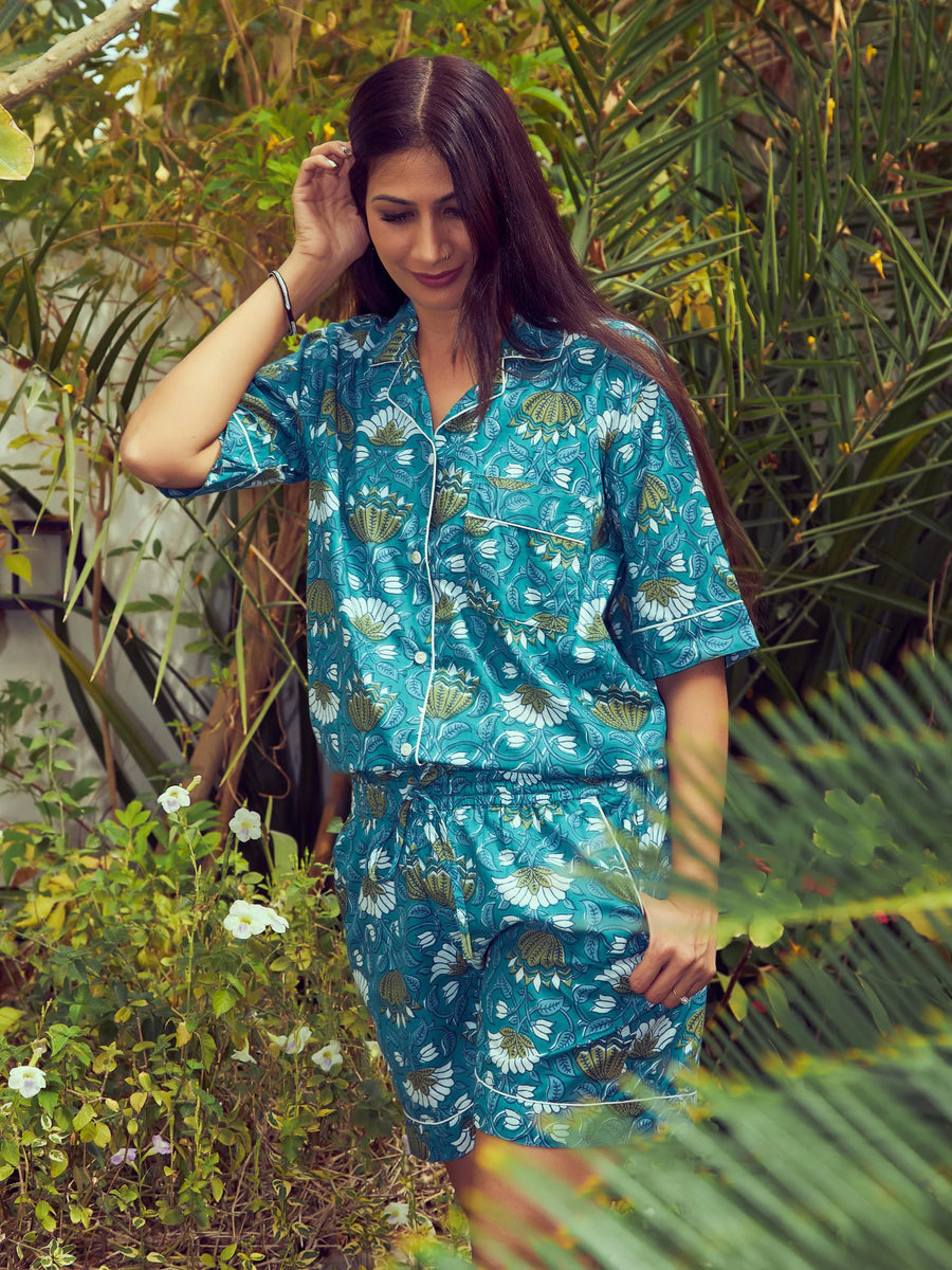 BLOOM BURST SHORTS SET