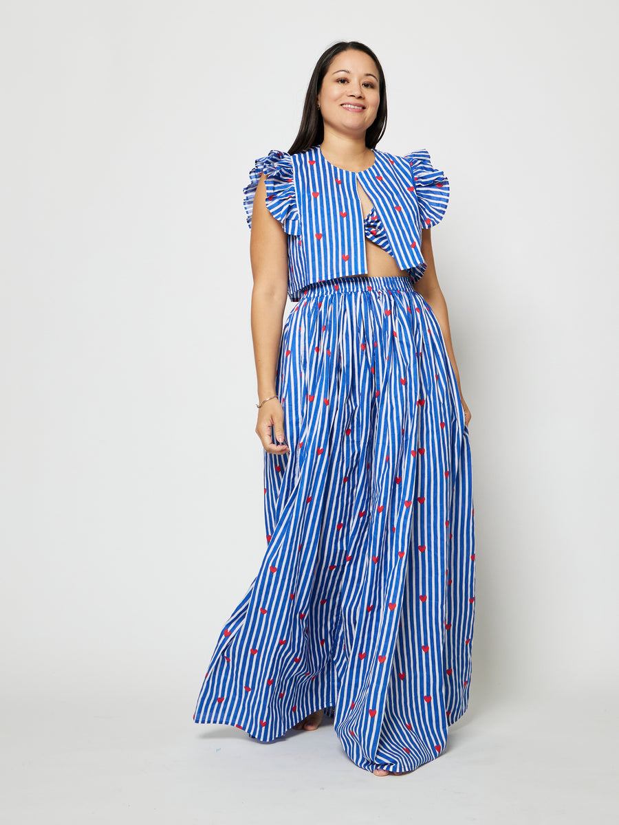 BLUISH SKIRT SET