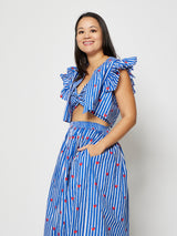 BLUISH SKIRT SET