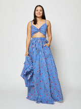 BLUISH SKIRT SET