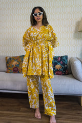 GOLDEN BLOOM KAFTAN SET