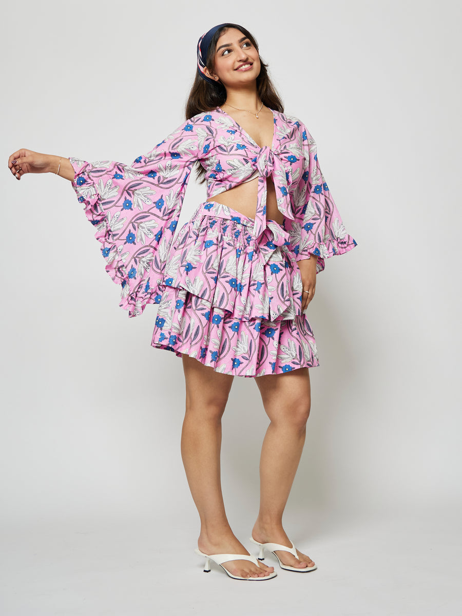 HIBISCUS SHORT SKIRT SET
