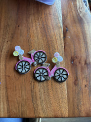 BICYCLE BEADED EARRINGS