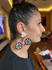 BICYCLE BEADED EARRINGS
