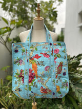 PUFFIN COTTON QUILTED TOTE