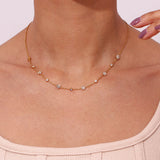 ZIRCONIA FLOWER NECKLACE