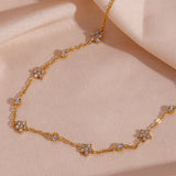 ZIRCONIA FLOWER NECKLACE