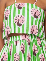 PEACOCK SKIRT SET