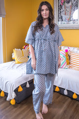 SILVER MOONLIGHT KAFTAN SET